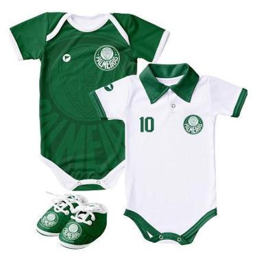 Imagem de Kit 2 Bodys + 1 Chuteira Palmeiras - Torcida Baby-Masculino