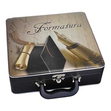 Imagem de Álbum De Fotos Maleta Com Alça Formatura Marrom 180 Fotos 20x25