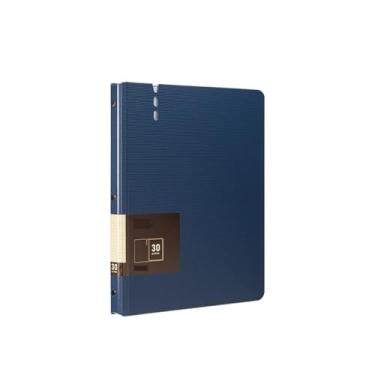 Imagem de Pasta organizadora de arquivos A4 com inserções transparentes, multiuso, armazenamento de arquivos de dados, material de escritório, material de escritório (azul)