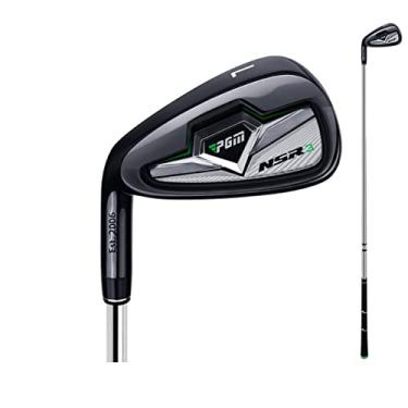 Imagem de Tacos de golfe canhotos/destros NSR3#7 Irons Professional Practice Pole Carbon/Stainless Steel Shaft Golf Iron (preto, esquerdo, aço)