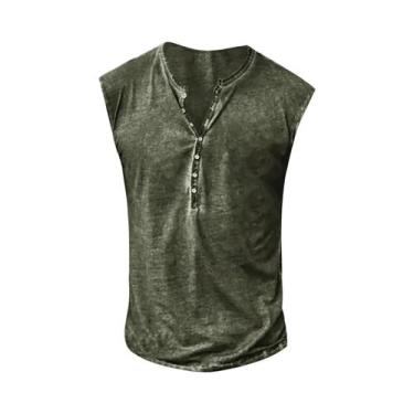 Imagem de Camiseta Regata Masculina Grande Tamanho Casual De Verão Respirável Co