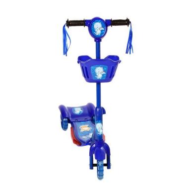 Imagem de Brinquedo Patinete Infantil 3 Rodas Com Luz E Som E Cestinha Azul Art 