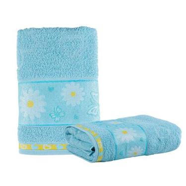 Imagem de Toalha de Banho Infantil 100% Algodão Bordada Estampa Kids - Bia Enxov