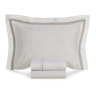 Imagem de Jogo De Cama King 300 Fios Algodão Egípcio 4 pçs - Sobre Lençol com Dobra Feita (Melania)