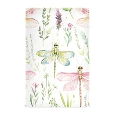 Imagem de xigua Conjunto de 1 panos de prato de cozinha libélulas pastel aquarela, macios e altamente absorventes de secagem rápida para limpeza de pratos e limpeza à mão, 71 x 45 cm