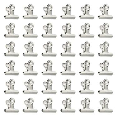 Imagem de PATIKIL Pacote com 36 clipes de metal, grampos de papel mini fichário acessórios de prancheta de cortiça clipes de jacaré para artesanato arquivos pendurados recibo escritório casa, 3,8 cm