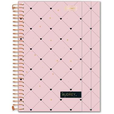 Imagem de Caderno Colegial 3 em 1 Audrey 100 Folhas Capa Cartão com HOT Stamping