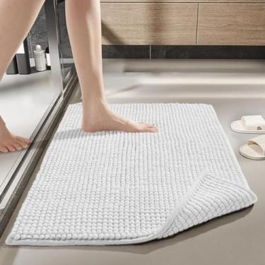 Imagem de Conjunto de tapetes antiderrapantes para banheiro | Conforto e estilo para sua casa(Branco,1 Tapete)