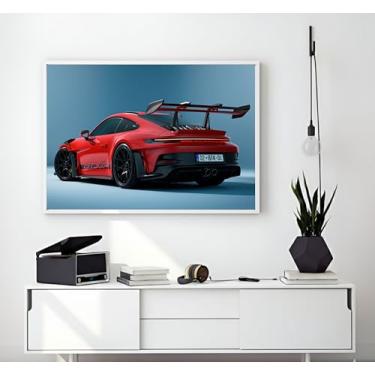 Imagem de Quadro Decorativo Super Carros Esportivos de Luxo Sala Escritório 100x70 (01, Branco, 100x70)