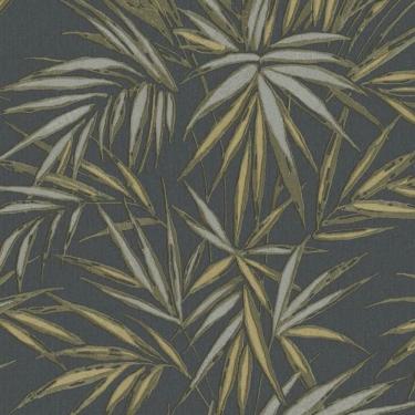 Imagem de Papel de Parede Tissé Folhagem Cinza 24601