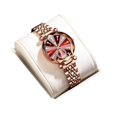 Imagem de Relógio Feminino Elegante, À Prova D'água, Luminoso, De Luxo, Com Desi