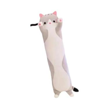 Imagem de Almofada De Gato Fofa Para Crianças, Brinquedo De Pelúcia Macio E Long