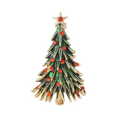 Imagem de Broche De Estrela De Strass Para Árvore De Natal, Alfinete Clássico Pa