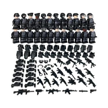 Imagem de Conjunto De Blocos De Montar Da Polícia Militar Com 22 Modelos, 24 Mod