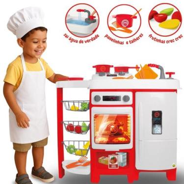Imagem de Cozinha Infantil Grande Completa com Geladeira Forno Fogão Fruteira Me