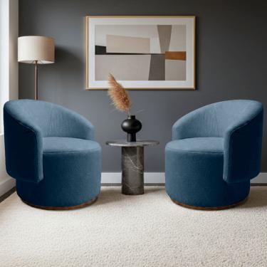 Imagem de Kit 02 Poltrona Decorativa Orgânica Espanha Para Sala Bouclê