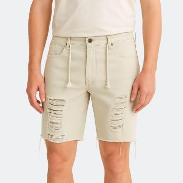 Imagem de Bermuda Jeans Masculina Destroyed com Elastano e Bolsos Funcionais-Masculino