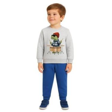 Imagem de Conjunto Moletom Com Punhos Infantil Menino Estampado Kyly-Masculino