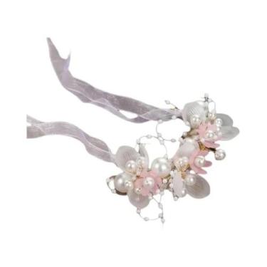 Imagem de Tiara De Pérolas E Cristais Para Noivas, Coroa De Flores, Joia De Cabe