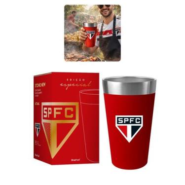 Imagem de Copo Térmico Stone Inox 473Ml Oficial Cerveja Time São Paulo - Visujoi