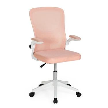 Imagem de Cadeira de Escritório Mônaco Base Giratória - Rosa - Magazine Decor