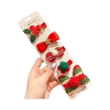 Imagem de Conjunto De Presilhas De Cabelo De Natal, 5 Peças, Acessórios Para Fra