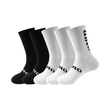 Imagem de Meias De Ciclismo Masculinas De Compressão Até O Joelho, 5 Pares, Para