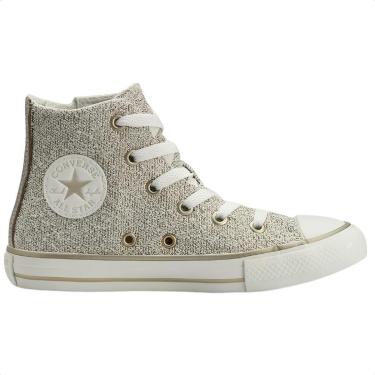 Imagem de Tênis Infantil Converse All Star Original Side Zip Pretty Patina Cano Alto Brilho Estiloso-Feminino