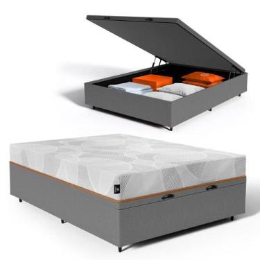 Imagem de Cama Box Baú com Colchão de Espuma D33 Enrolado Sonno Full - Umaflex C