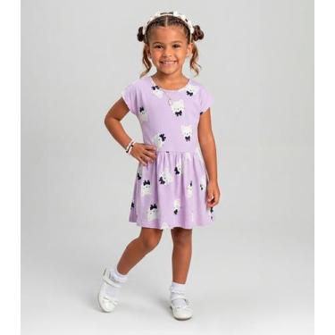 Imagem de Vestido Infantil Estampado Select Roxo, 6, Roxo