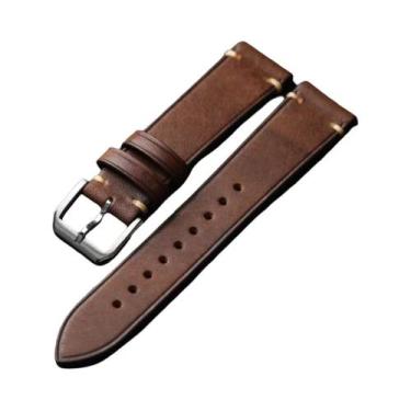 Imagem de Pulseira De Couro Masculina Estilo Vintage Feita À Mão Em Couro De Vac