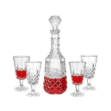 Imagem de Licoreira de Vidro 1L com 4 Taças Hauskraft - LICR-001
