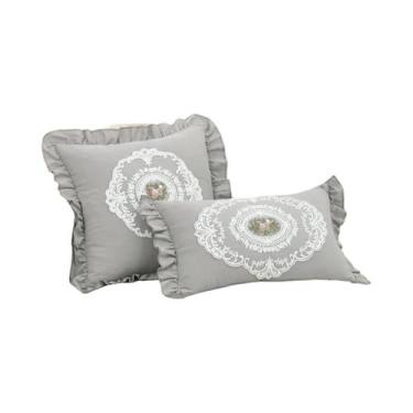 Imagem de Capa De Almofada De Renda Bordada Floral Para Sofá, Decoração Para Sal