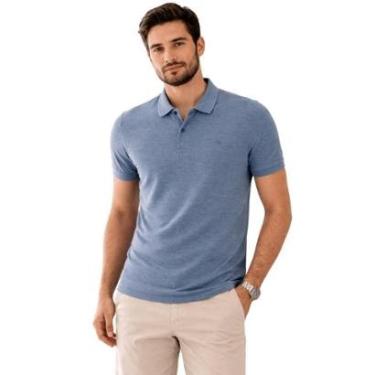 Imagem de Camisa Polo Slim Manga Curta Masculina 007514019 Ogochi Azul-Masculino