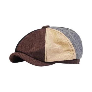 Imagem de Chapéu Retro Masculino Estilo Newsboy Primavera Outono Unissex Boina O