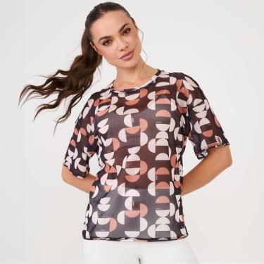 Imagem de Blusão de Tule Estampa Blossom Com Fita de Silicone Donna Carioca-Feminino