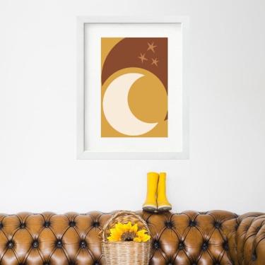 Imagem de Quadro Escandinavo Lua Mostarda- 60x48cm