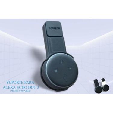 Imagem de Suporte De Tomada em 3D Para Alexa 3 Geração Preto - Super 3D