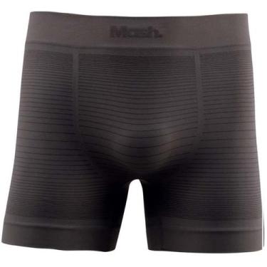 Imagem de Cueca BOXER Masculina MICROFIBRA de POLIAMIDA sem COSTURA Mash, Marrom