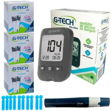 Imagem de Kit Medidor De Glicose G-tech Vita Ultra + 160 Tiras
