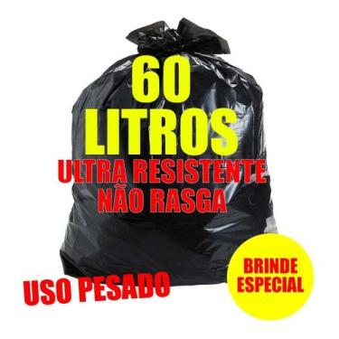 Imagem de Saco De Lixo 60 Litros Reforçado 100 Micras Grosso 100un C - Higipack