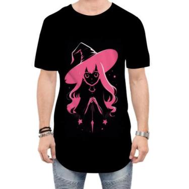 Imagem de Camiseta Longline Bruxa Halloween Rosa 2 - Kasubeck Store, M