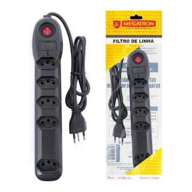 Imagem de Filtro De Linha 5 Tomadas Megatron Bivolt 10a Inmetro