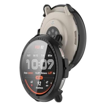 Imagem de Capinha para Amazfit Active 2 2025 - acrilico com tela vidro COR:PRETO