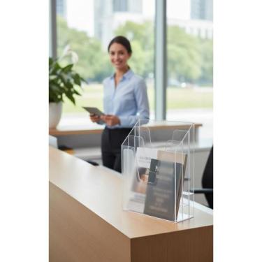 Imagem de Organizador Vertical 3 Divisórias Cristal P/ Documentos - Congratulati