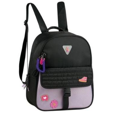 Imagem de Bolsa Mochila de Costas em Nylon Oficial Luluca LU2959 Preto-Unissex
