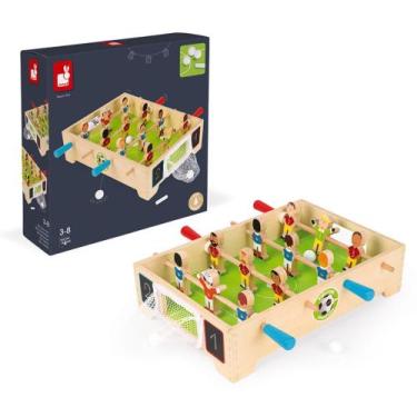 Imagem de Jogo Pebolim Mini Futebol De Mesa Em Madeira Compacto Para Crianças A 