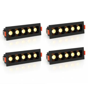 Imagem de 4 Micro Balizador Spot 5 Fachos Downlight Embutir Led Bet93 - Bet93kit