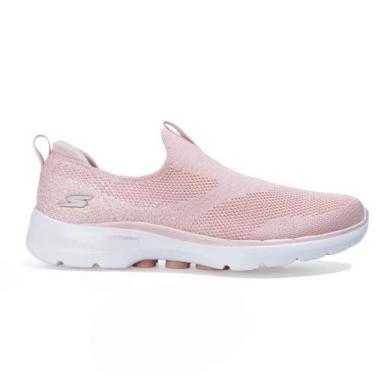 Imagem de Tênis Skechers Go Walk 6 Feminino - Rosa, 34