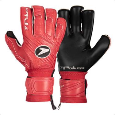 Imagem de Luva de goleiro Eclipse Poker profissional , Vermelho, 9